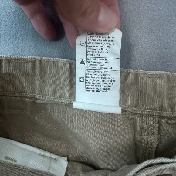 VTG Carhartt Shorts Mens 34 Tan Khaki Work Construction Painters Carpenters - Picture 6 of 12